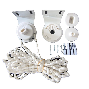 卷帘配件拉绳子拉珠链窗帘滑轮转扣窗帘扣固定支架老式遮光免打孔