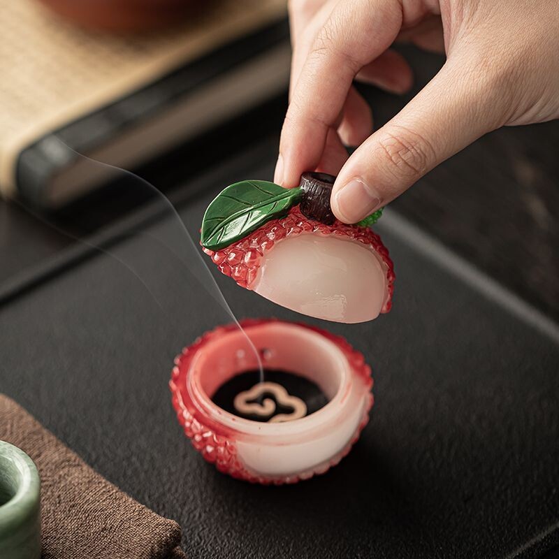 荔枝香炉室内小祥云盘香炉檀香沉香鹅梨帐中香家用香薰炉茶室摆件