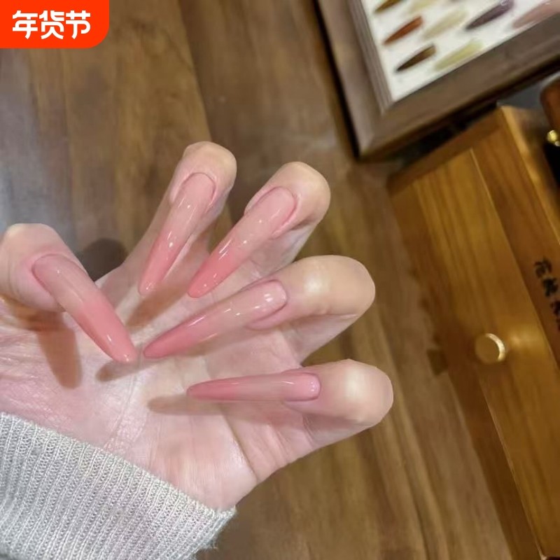 无品牌纯手工夏季穿戴裸色美甲显白渐变高级蜜桃简约温柔爆款,彩妆/香水/美妆工具,穿戴甲/甲片,淘宝优惠券,粉丝福利购,淘宝优惠卷