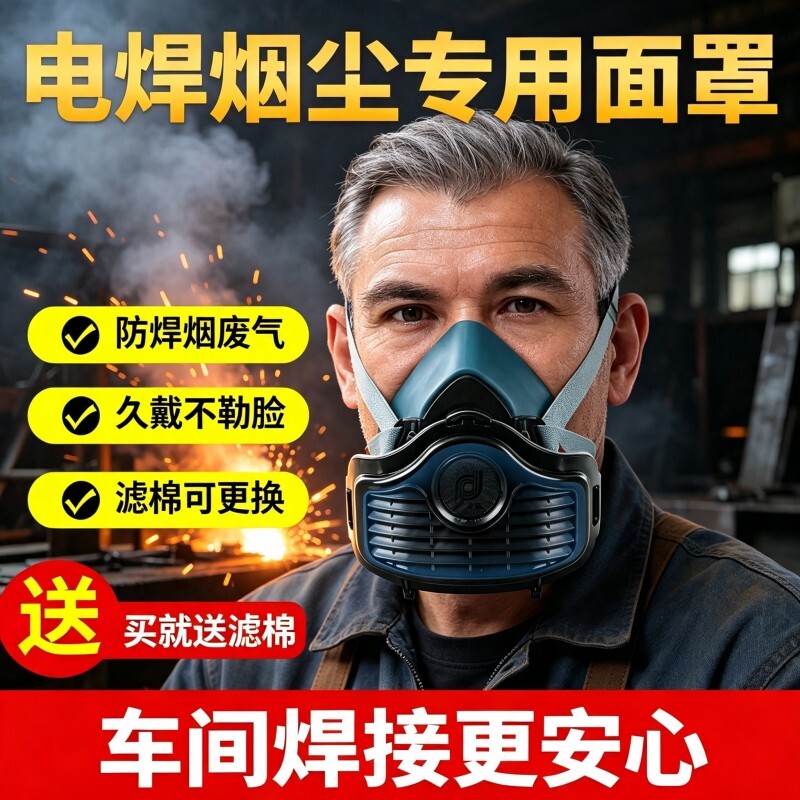 电焊防烟尘颗粒口罩焊工专用透气图片