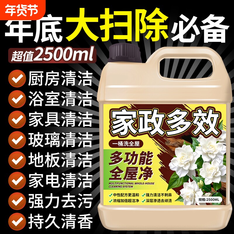 多功能清洁剂强力去污家政保洁专用瓷砖卫生间全屋大扫除垢清洗剂