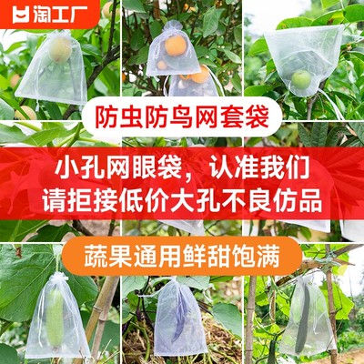 果树防虫套袋瓜果防鸟专用袋纱布袋无花果枇杷葡萄桃子草莓保护袋