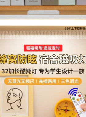 LED充电磁吸酷毙灯护眼台灯宿舍卧室床头遥控夜灯桌面照明控制
