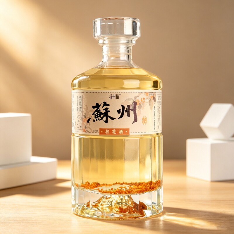 苏州桥52度桂花酒500ml高档瓶装