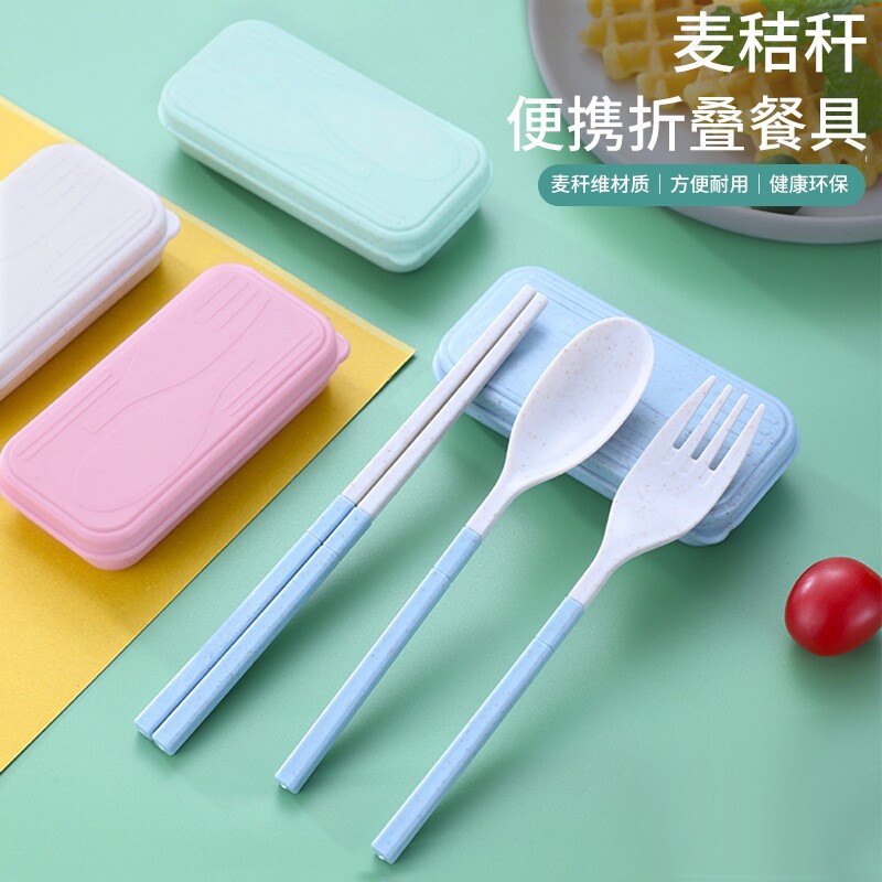 学生折叠便携餐具套装出门旅行图片