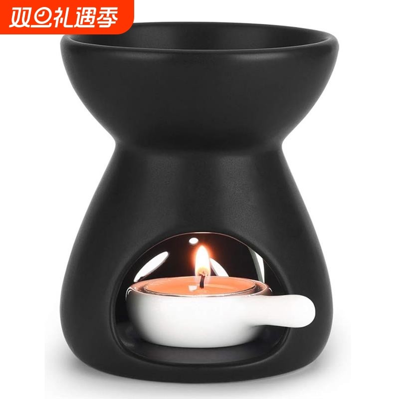 手工陶瓷蜡烛香薰灯炉带托小檀香熏香炉精油美容院家用复古洗浴