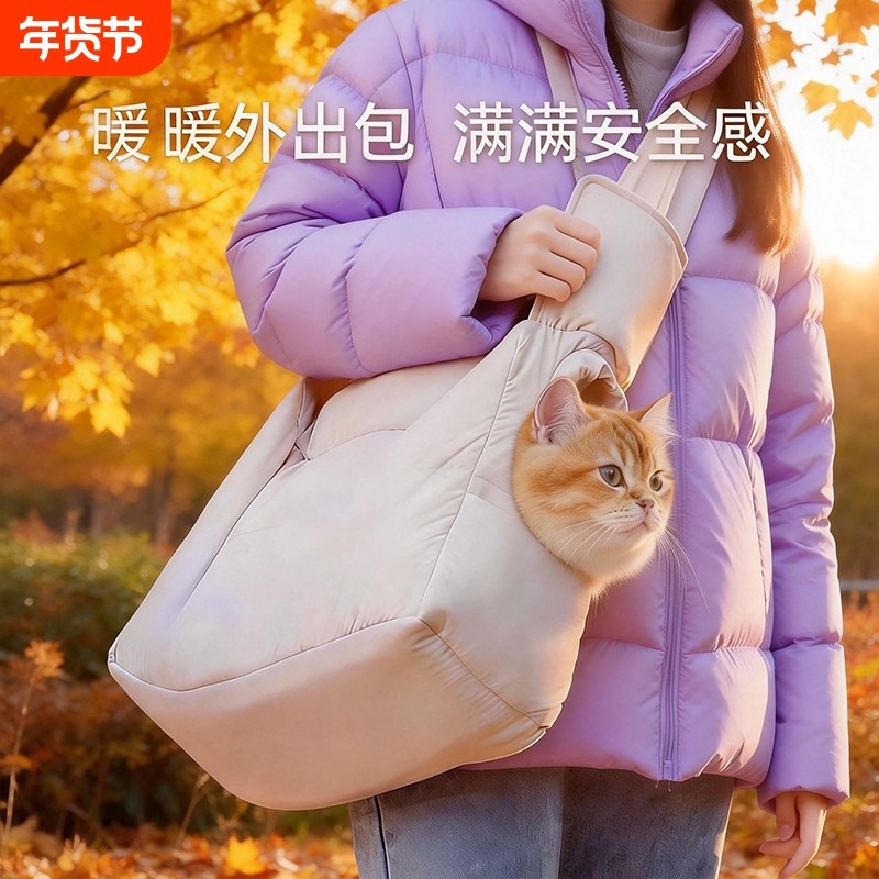 猫包外出便携小型犬背包宠物猫咪狗狗漏头装猫的可折叠出行手提