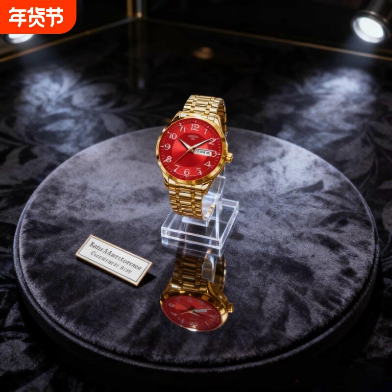 手表男款全自动男表数字双日历防水腕表男机械风全自动防水高级感