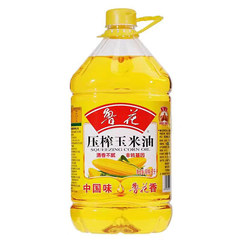 鲁花物理压榨非转基因玉米油5L