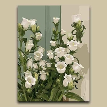 diy数字油画玫瑰手工填色画治愈油彩客厅装饰画肌理画画大尺寸