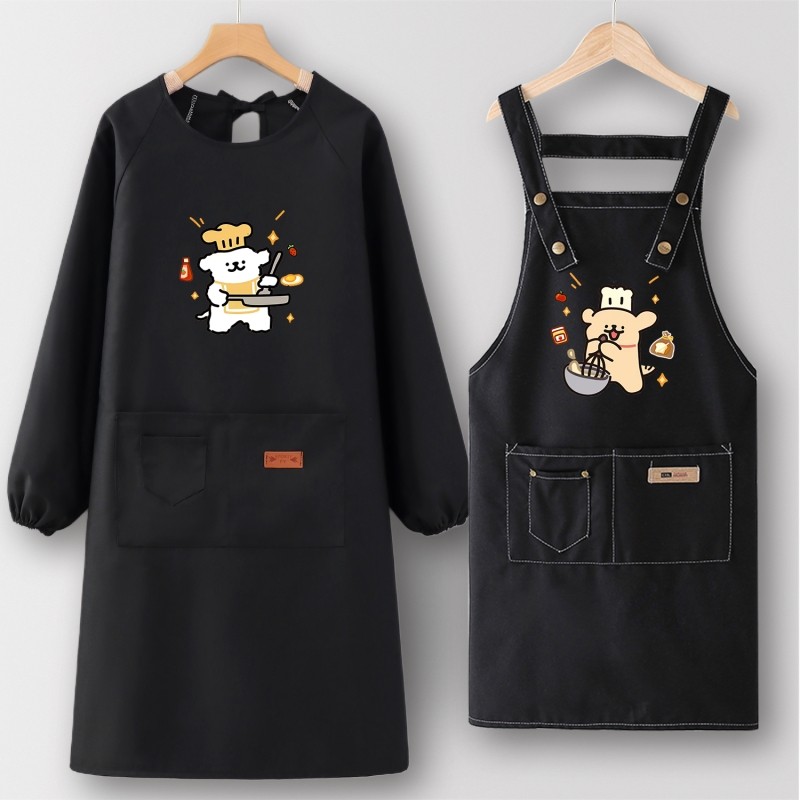 围裙烘焙厨房家用工作服做饭罩衣女新款大人年轻款上班专用男加长
