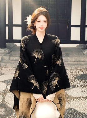 中国风外搭旗袍披肩女夏春秋