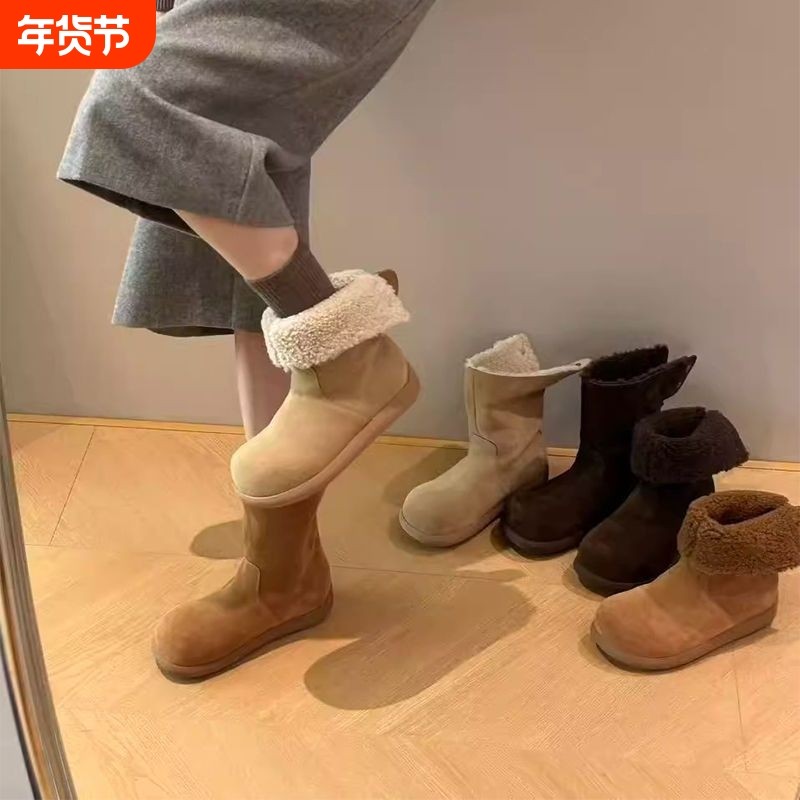 冬日小暖炉芒果头雪地靴女丑萌加绒两穿棉靴小土豆勃肯保暖短靴女,女鞋,时尚雪地靴,淘宝优惠券,粉丝福利购,淘宝优惠卷