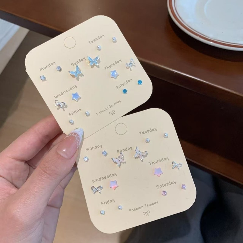 溪御春日小蝴蝶小巧可爱甜美森系耳钉女优雅小清新气质简约百搭