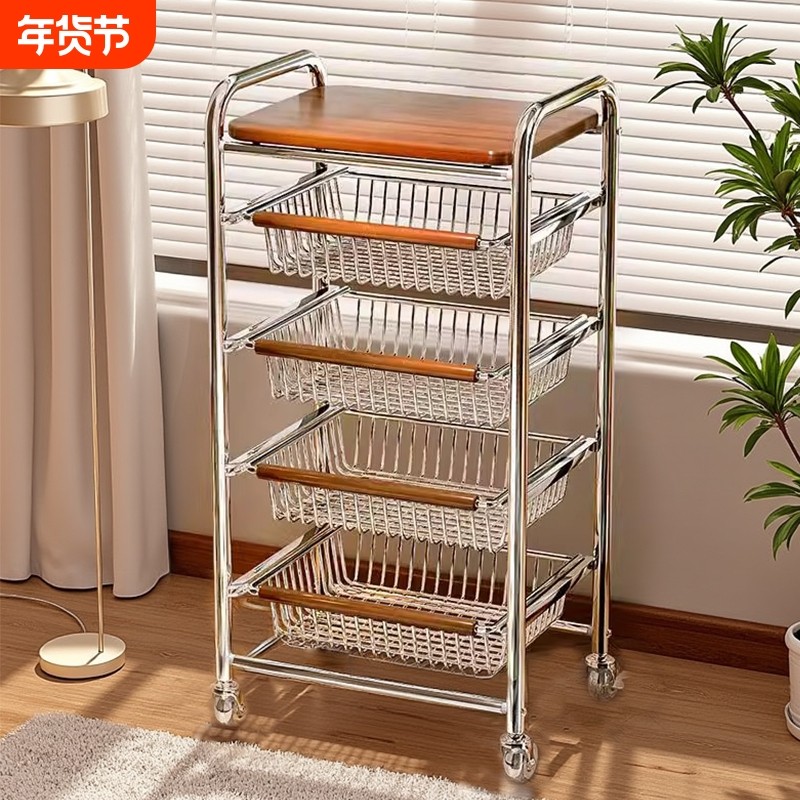 中古风零食置物架边几小推车可移动收纳架子床边储物架多层简易,住宅家具,移动边几/推车,淘宝优惠券,粉丝福利购,淘宝优惠卷
