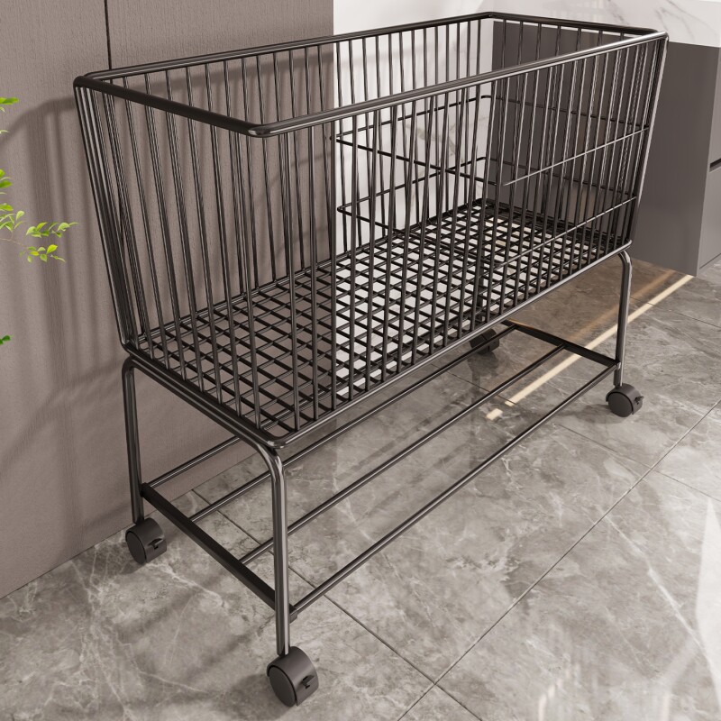 脏衣篮家用移动脏衣篓卫生间衣服收纳篮浴室大容量双层小推车衣物