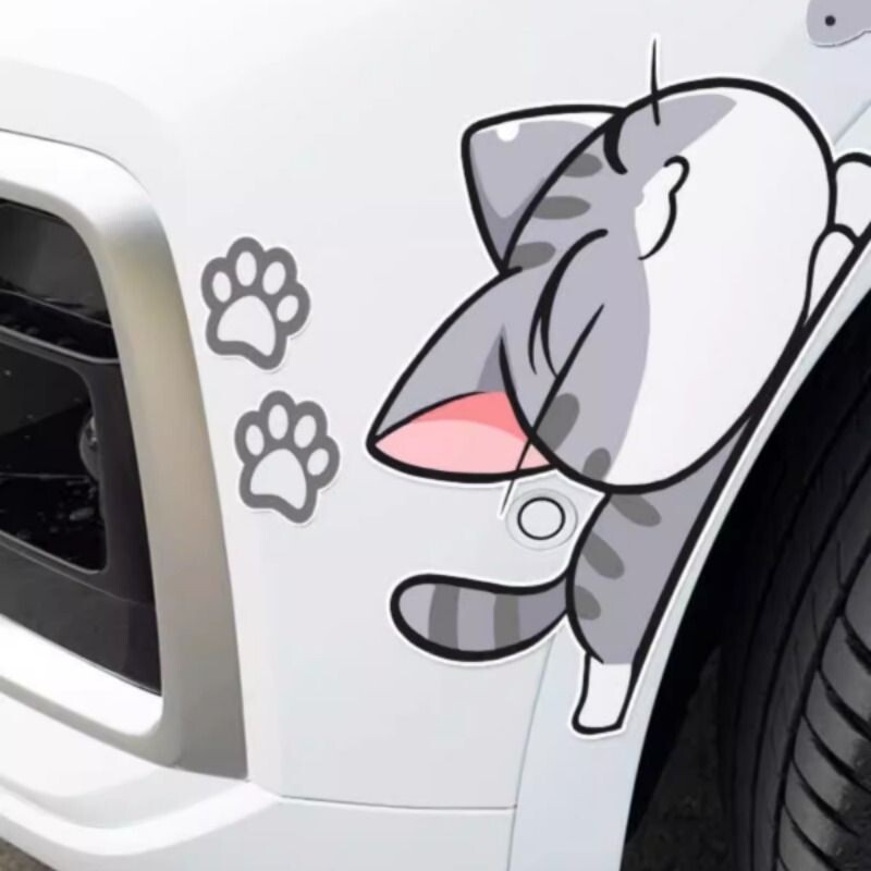 汽车贴纸轮眉前后保险杠划痕遮挡车尾车贴防水贴画车头遮盖电动车