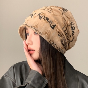 冷帽男士 文艺夏季 户外运动包头帽光头 女套头帽空调帽韩版 春秋薄款