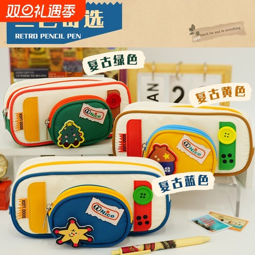 可爱笔袋高颜值ins风大容量文具