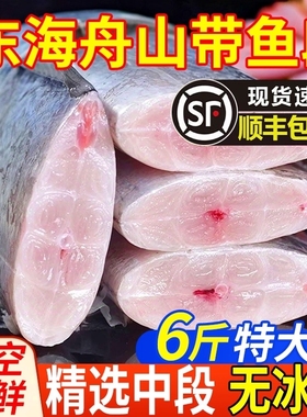 带鱼新鲜冷冻刀鱼中段特级大号东海小眼深海鱼鲜活海鲜冰鲜去头尾
