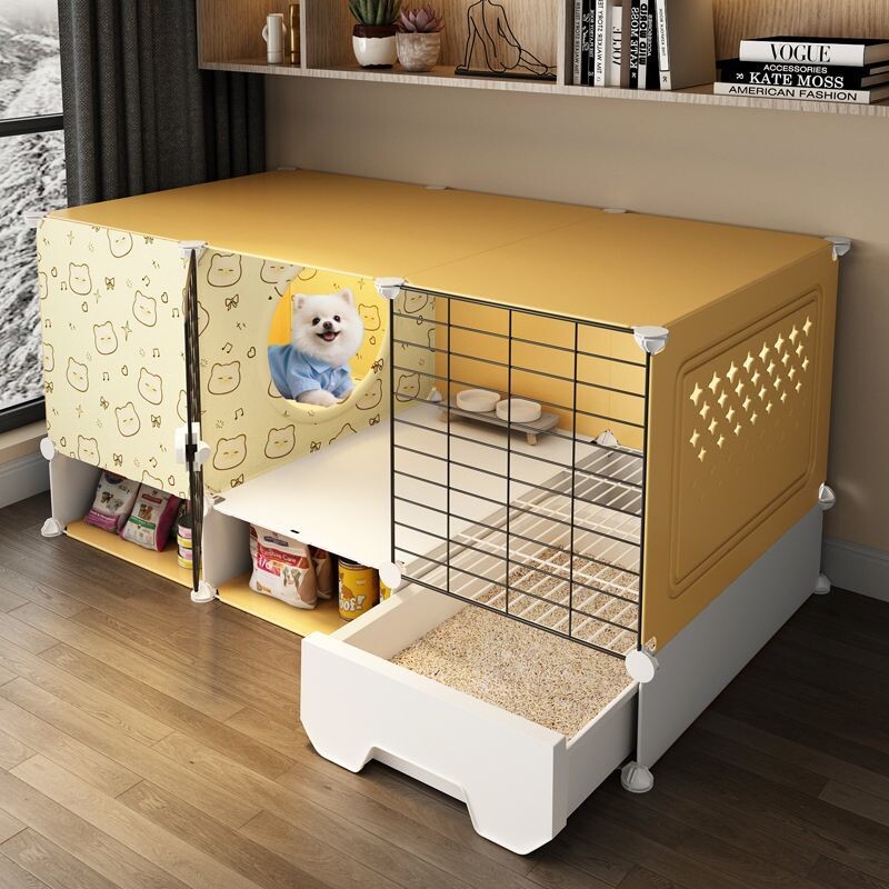 狗笼子小型犬带厕所分离一室一厅一卫宠物狗窝屋别墅博美比熊专用