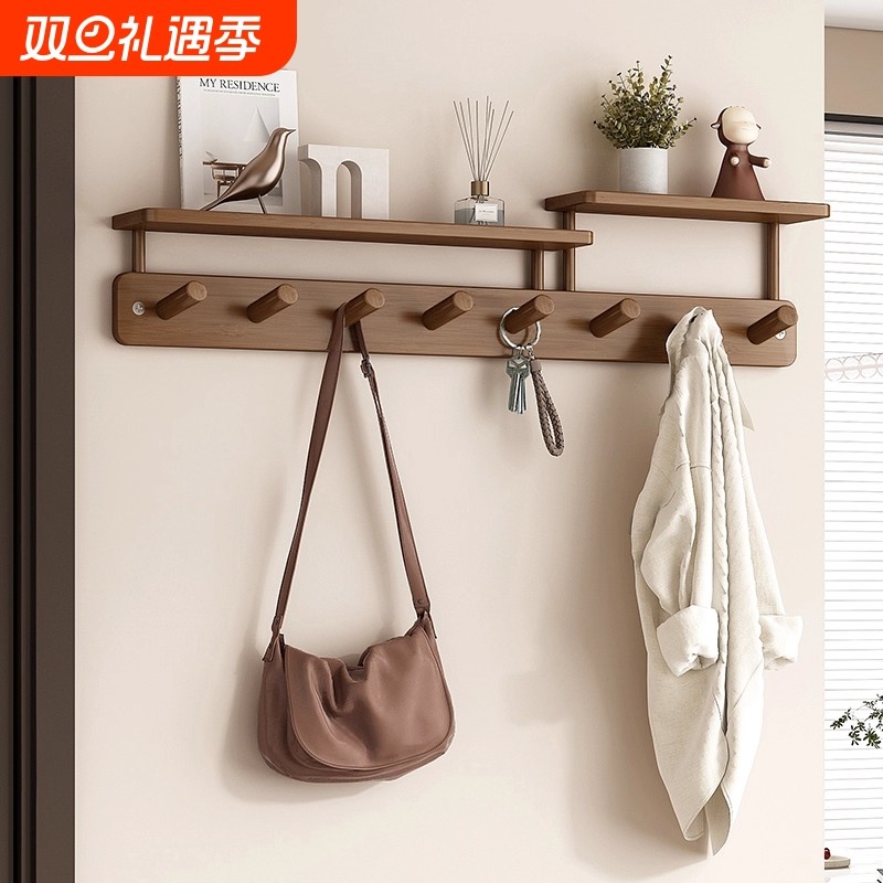 挂衣架墙上壁挂入户门后创意免打孔钥匙包包挂钩家用进门玄关排钩