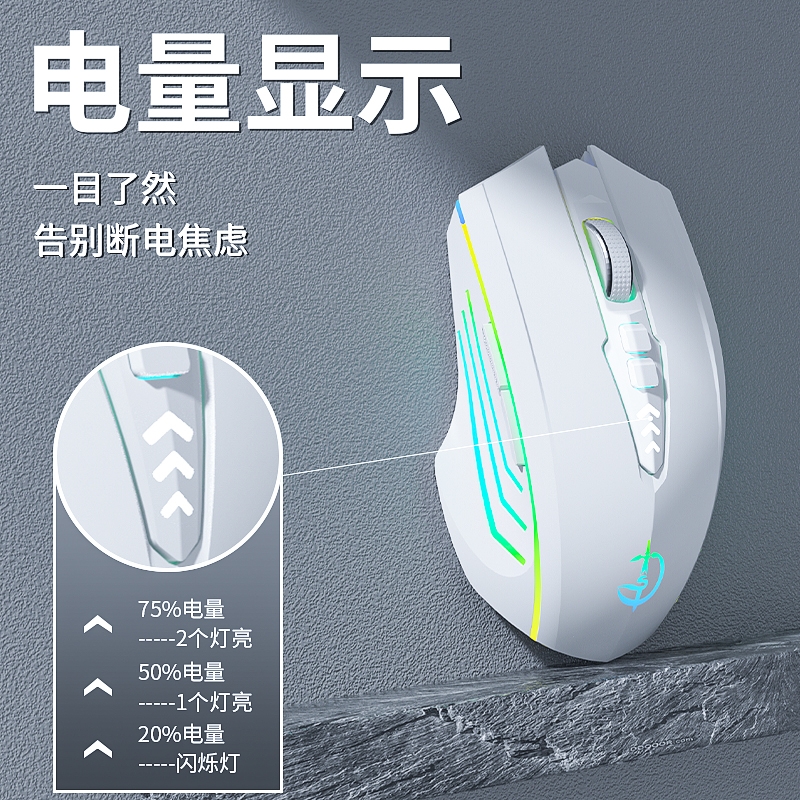 高性能电量显示双模无线鼠标