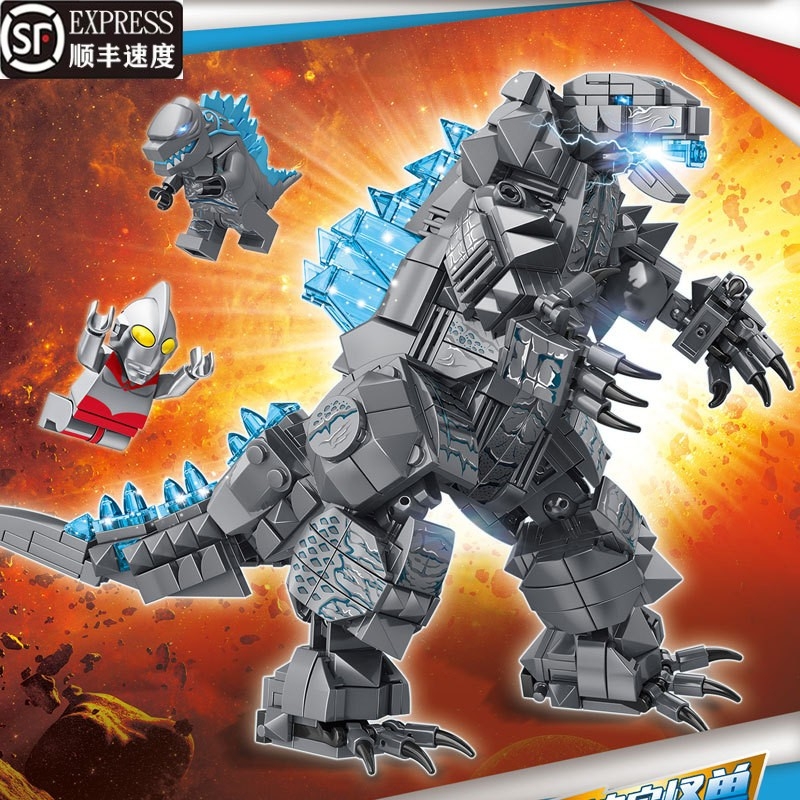 兼容乐高积木玩具2025新款恐龙模型拼图哥斯拉益智拼装基多拉礼物