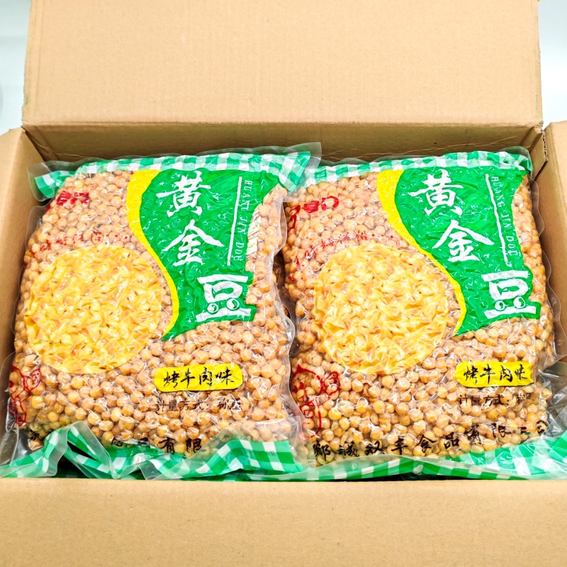 油炸豌豆黄金豆3斤烤牛肉味商用大袋装下酒菜重庆小面火锅蘸料