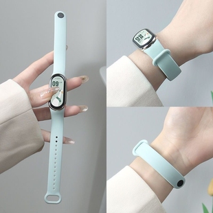 适用小米手环9表带10 4男高级3创意透明2女生黑色 8腕带7手6nfc三四五六七八九十代智能替换运动5硅胶软个性