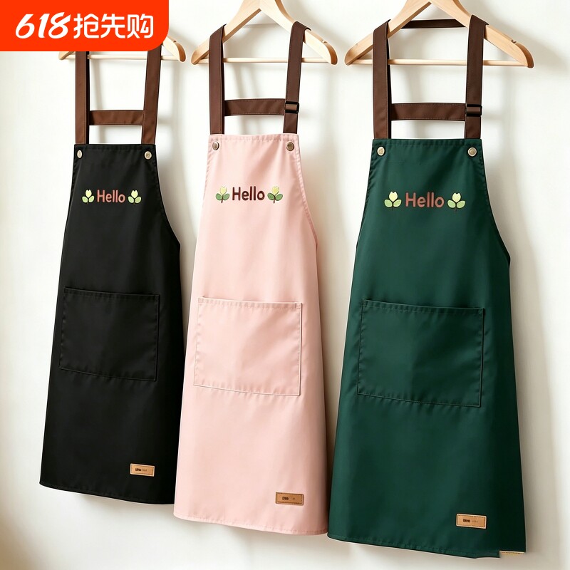 围裙防水防油餐饮专用2026新款厨房家用上班男士女工作服夏季做饭