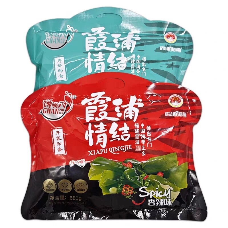 馋嘴八即食海带结 霞浦特产香辣醋香开袋即食小包装休闲解馋零食