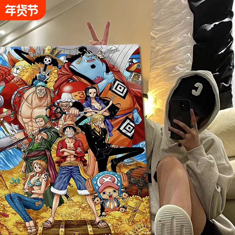 海贼王数字油画diy路飞手工动漫周边索隆填色油彩画2024手绘画