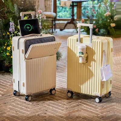 米家密码箱男新款多功能开口行李箱拉杆箱女26寸小型登机旅行密码