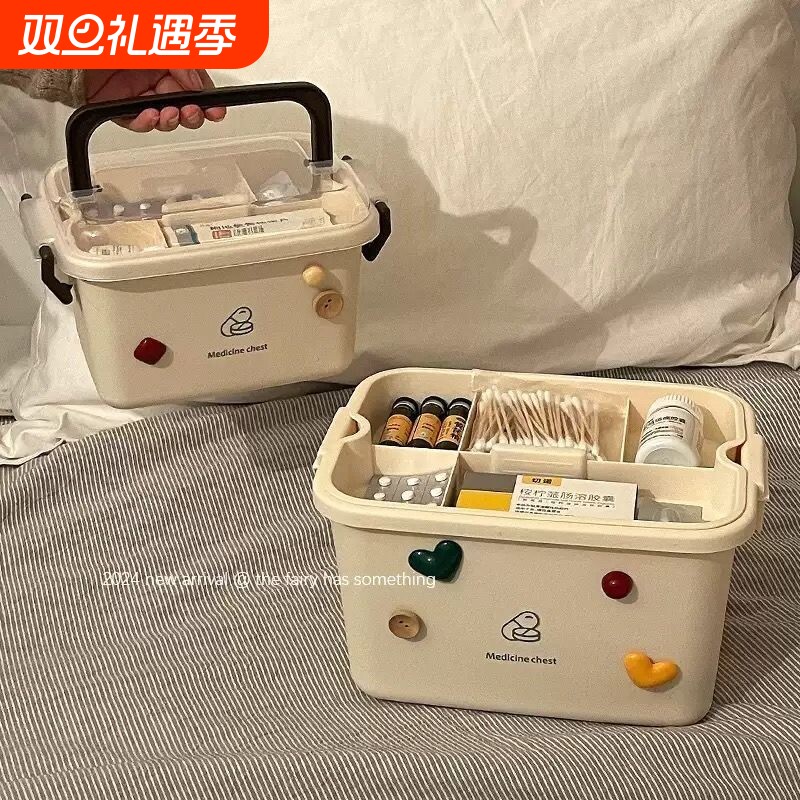 小药箱家庭装医药箱家用药物收纳盒大容量药品宿舍急救箱医疗箱