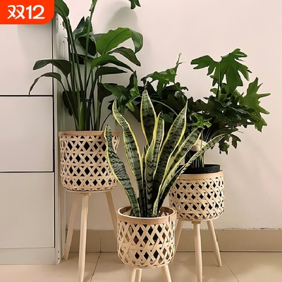 竹编花篮阳台客厅|超3000次加购