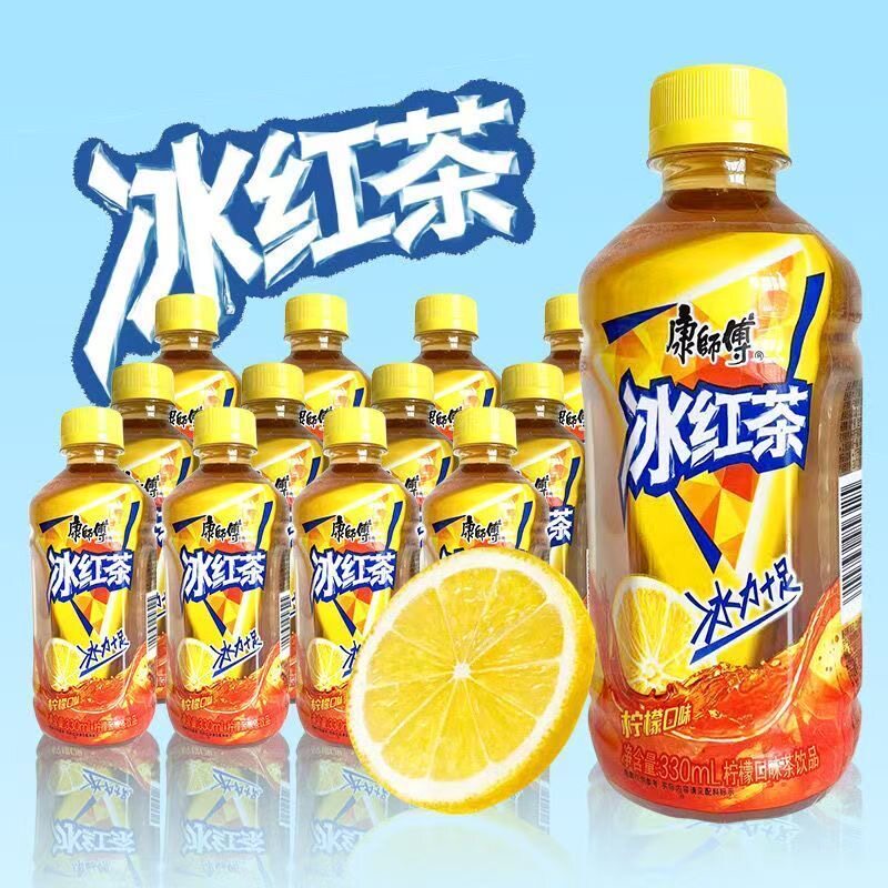 康师傅冰红茶饮料330ml1/6/12/24瓶小瓶整箱批发解腻网红果汁饮品