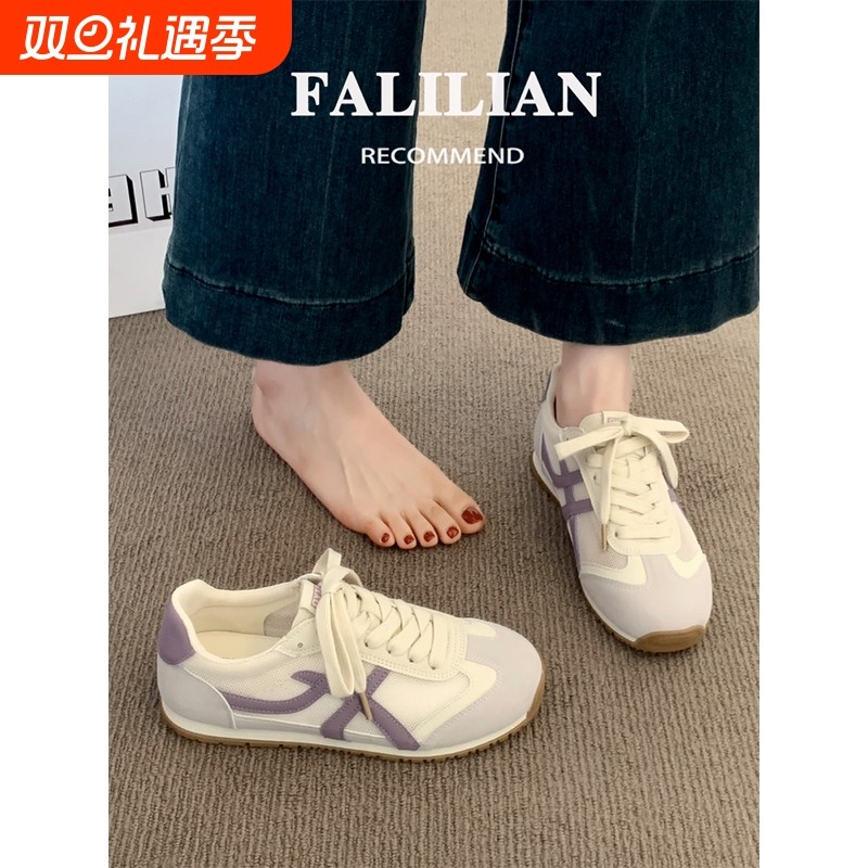 小白德训鞋子女2025新款爆款夏季超火薄底运动鞋网面透气休闲板鞋