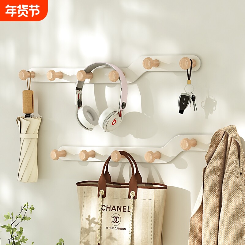 挂衣架壁挂墙上衣服挂钩门后挂钩衣帽架挂衣钩墙上免打孔置物架