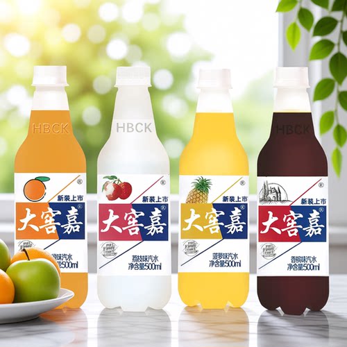大窖嘉香槟橙味汽水500ml/瓶老式怀旧解渴饮料荔枝菠萝整箱碳酸