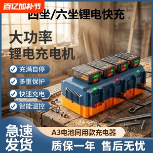 【闪充座充】适配2106 a3款锂电池大功率智能闪充一拖六充电器