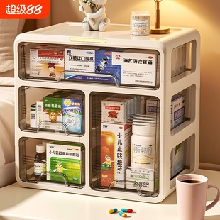 药箱家用药品药物收纳盒医药箱家庭装大容量大号抽屉分层分类药柜