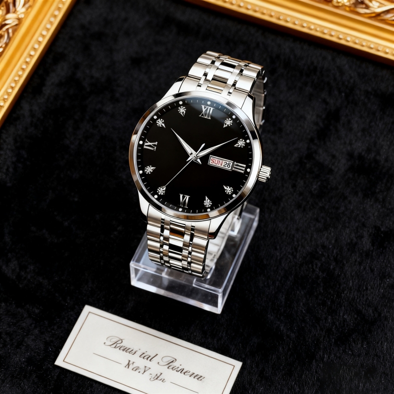 男款手表全自动非机械表钢带商务防水石英腕表男士正品名牌新款