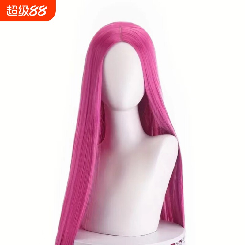 欧美跨境时尚女长发长直发中分cosplay长直发自然假发全头套