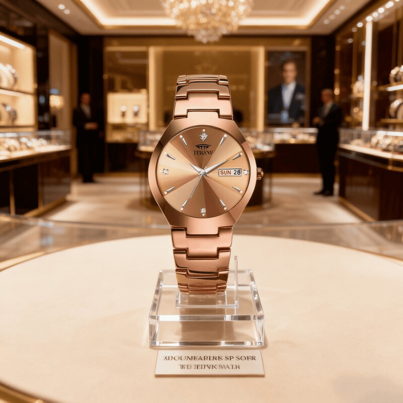 手表男全自动非机械表钢带男款商务防水石英腕表正品名牌镂空男士