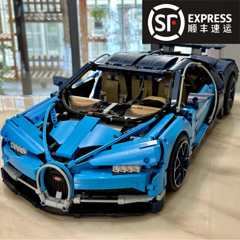 布加迪威龙积木遥控汽赛跑车模型机械组保时捷高难度男孩拼装玩具