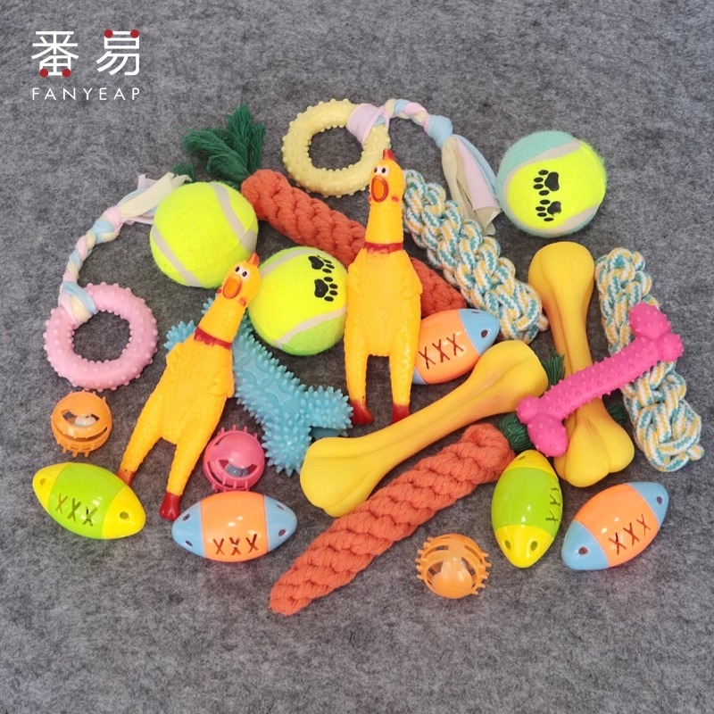 宠物玩具A1pf0-狗狗磨牙玉米棒耐咬骨头发声尖叫鸡解闷幼犬用