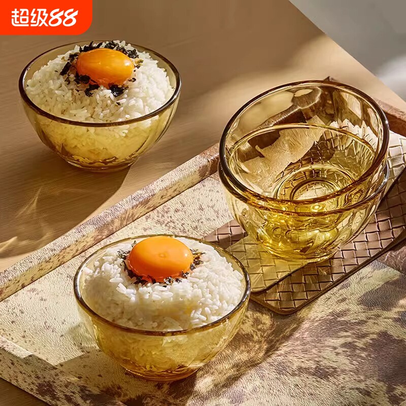 康宁玻璃餐具碗食品级家用餐具套装盘子耐高温晶炫高硼硅琥珀小碗图片