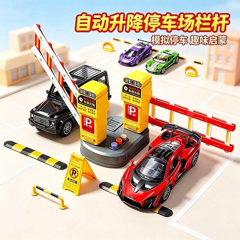 双杆小区停车场道闸栏杆玩具图片