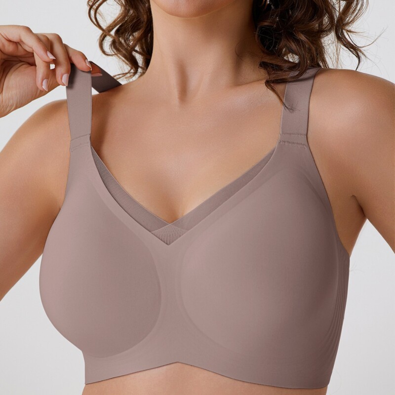 女蕾丝胸罩硅胶义乳假胸假乳房薄款透气聚拢无痕内衣二合一图片